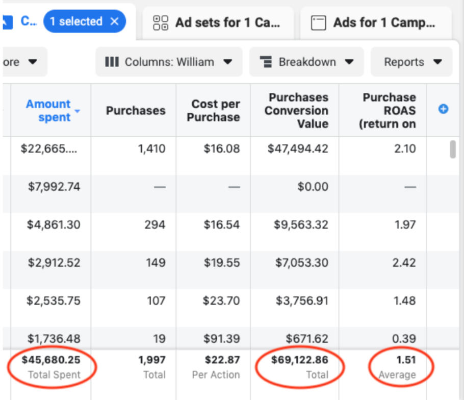 Facebook Before Meta Ads Results